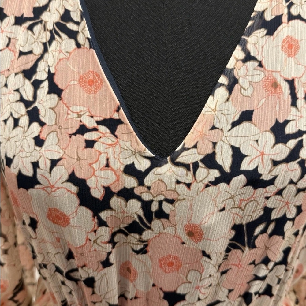 Tommy Hilfiger Women's Multicolor Floral Dress, Keyhole Back, Ruffles, Small NWT - Picture 4 of 15